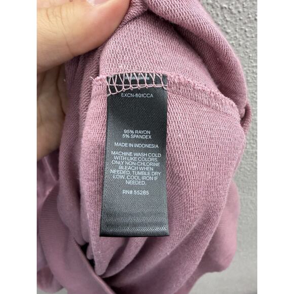 Express Womens Dress Size XL Purple Mauve Sweater Long Sleeve Open Shoulder - Picture 6 of 11